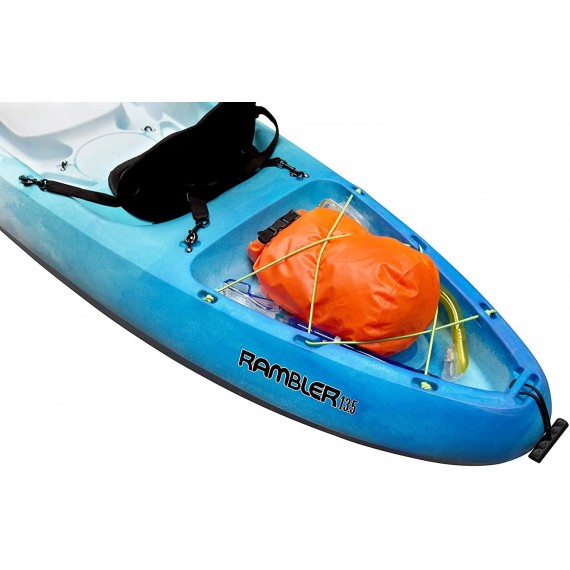 Perception Rambler 13.5 | Sit on Top Tandem Kayak | Recreational Kayak for Two | Storage with Tie Downs | 13' 6