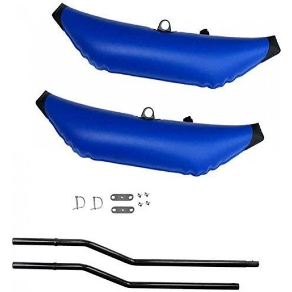 Kayak 2X Blue PVC Canoe Fishing Outrigger Stabilizer Buoy & Sidekick AMA Kit