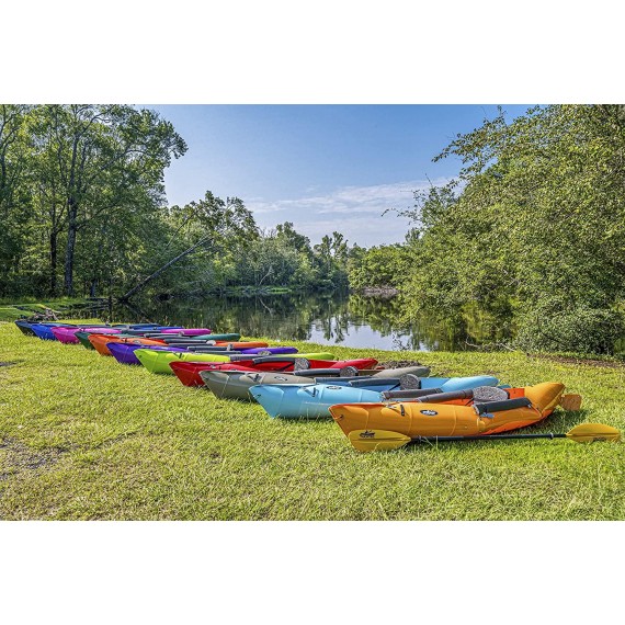 Tucktec Advanced 10 Foot Foldable Kayak Folding Canoe, Portable Lightweight, Boat Fits in Your Car No Roof Rack Needed, Stronger Than Inflatable, for Kids or Adult (Red)