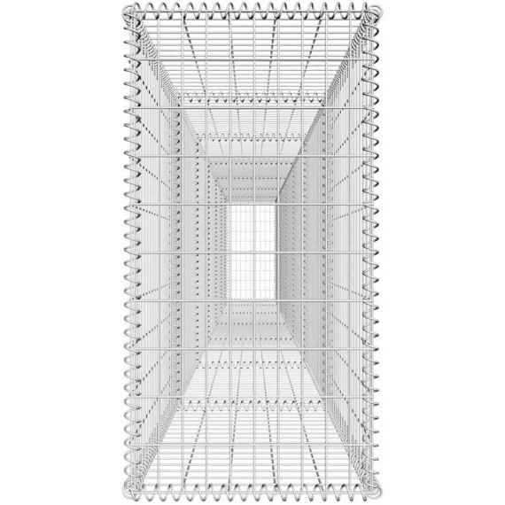 Gabion Wall with Cover, Galvanized Steel Gabion net, cage with retaining Wall 19.7'x1.6'x3.3'