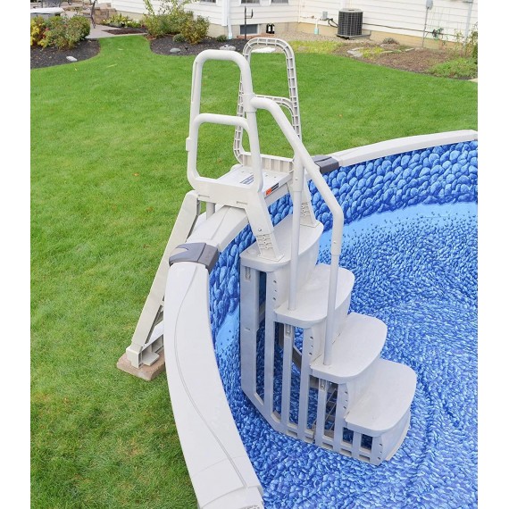 Main Access Smart Step and Ladder Entry System for 48 to 54 Inch Above Ground Pools; Taupe