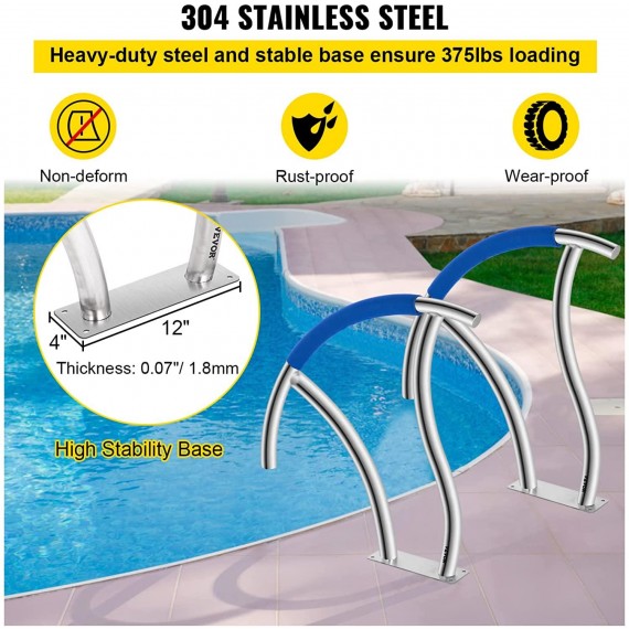 Pool Handrail, 2Pack 30